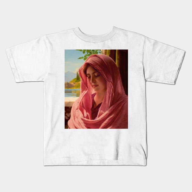 Pyrallis by John William Godward Kids T-Shirt by Classic Art Stall